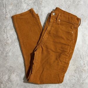 Gap Women's Tan Corduroy Cigarette High Rise 6R 28 Workwear Casual